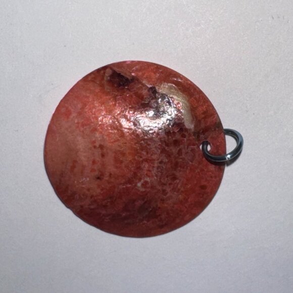 Pink and Green Black Lip Shell Pendant - Picture 8 of 8